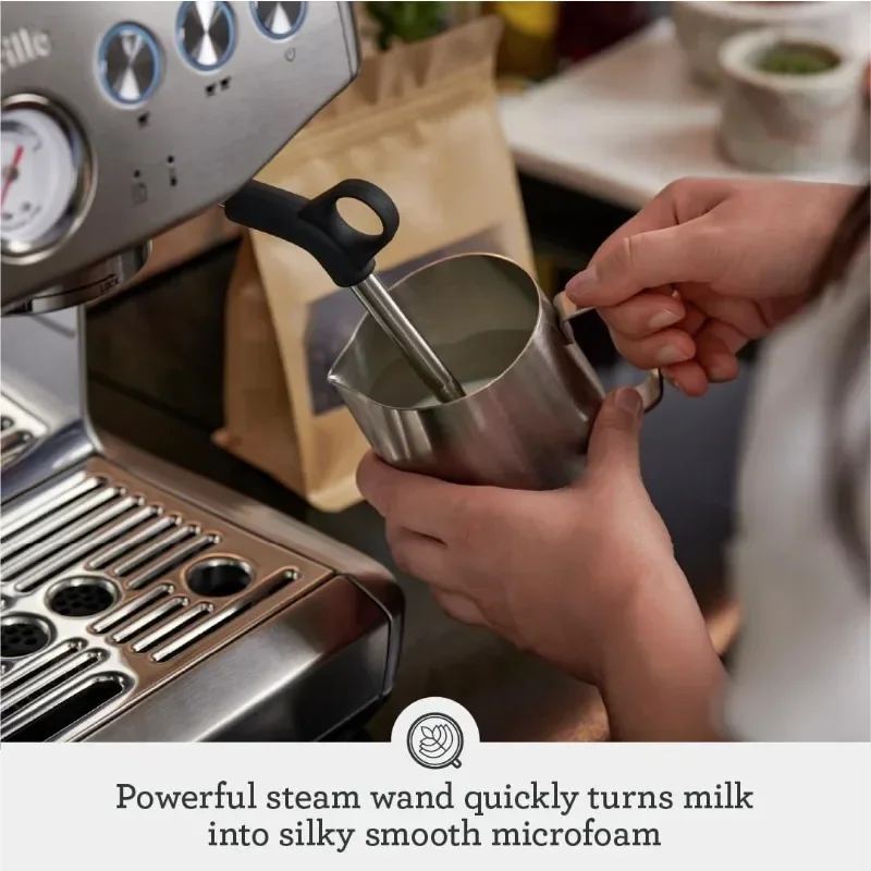 Breville the Barista Express Impress Espresso Machine with Grinder & Milk Frother, Espresso Maker with Assisted Tamping 6