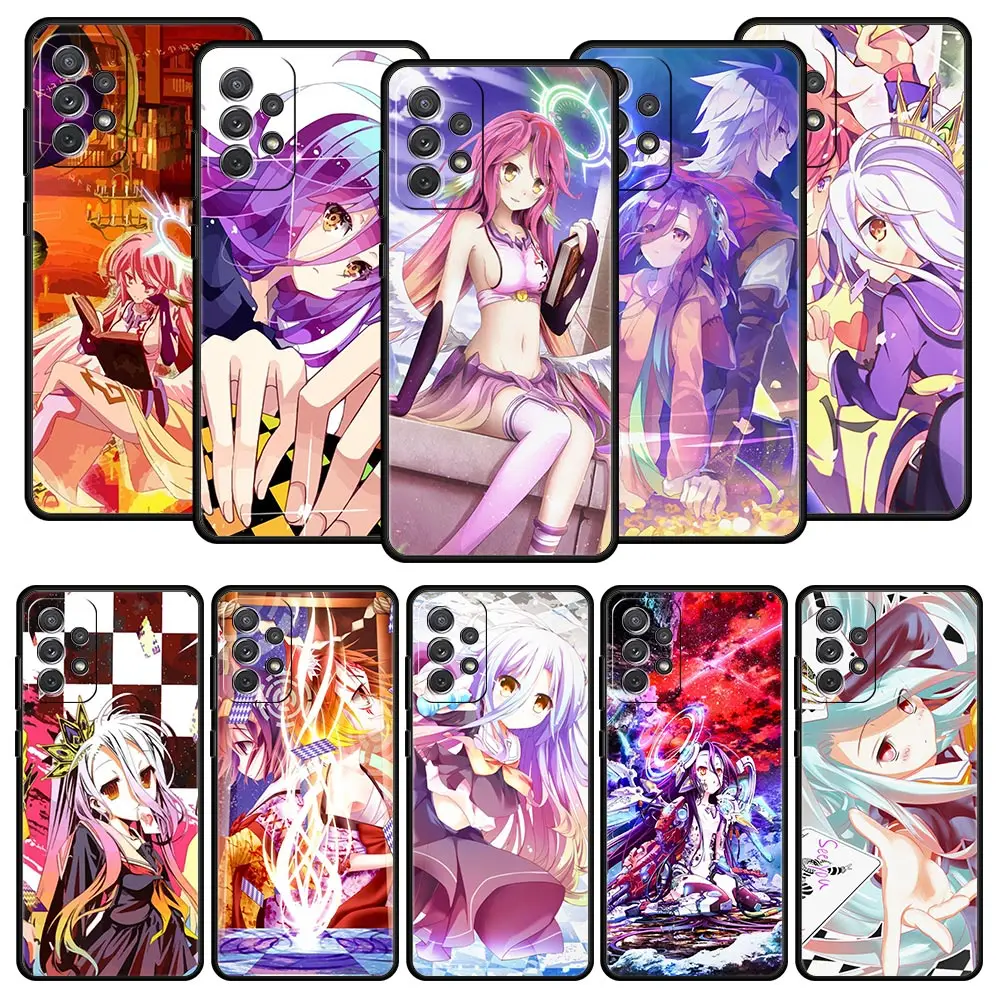 

No Game No Life Phone Case For Samsung Galaxy A73 A53 A33 5G A13 4G A03 A23 A21s A03s A11 A31 A41 A51 A52 A71 M21 M31 A01 Cover