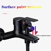 Matte Black Bathroom Shower Faucet Bathtub Hot Cold Water Mixer Tap Black Chrome Bathroom Shower Faucet Mixer Taps 4