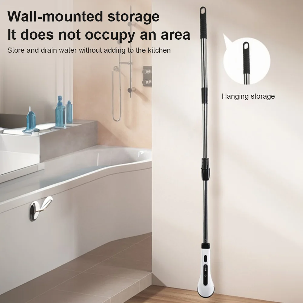 فرشاة تنظيف كهربائية مع رؤوس بديلة، فرشاة غسيل أرض...