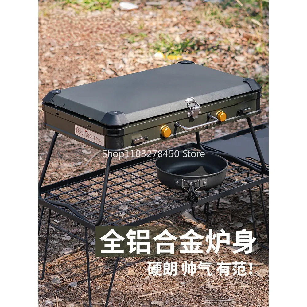 

Outdoor Double-Headed Portable Gas Stove Camping Cookware Outdoor Barbecue Stove Portable Gas Stove