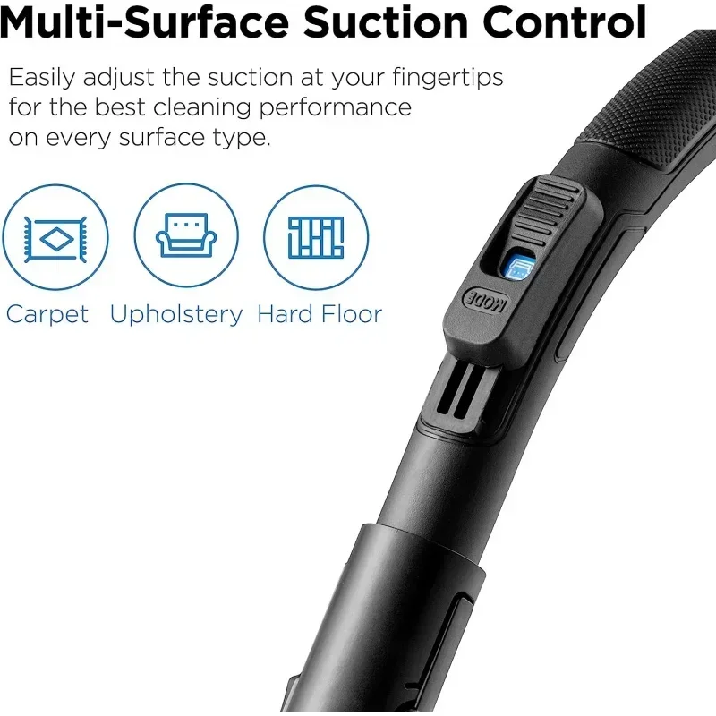 QWEureka WhirlWind Bagless Canister Vacuum Cleaner,Lightweight Vac for Carpets and Hard Floors,Blue 5