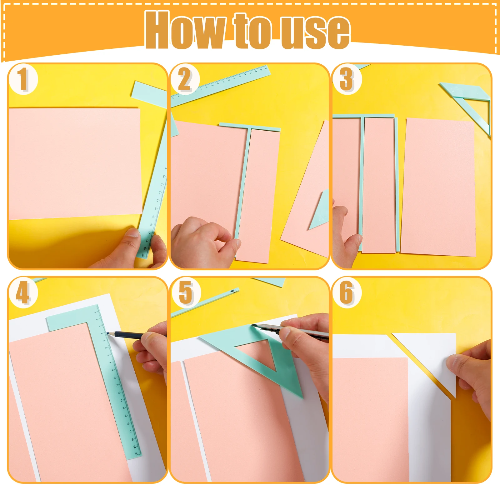 Bookbinding Tool Plastic Positioner Ruler Binding Device for Handbook