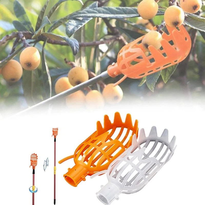 

1 Pcs Garden Basket Fruit Picker Head Multi-Color Plastic Fruit Picking Tool Catcher Agricultural Bayberry Jujube Picking Tools