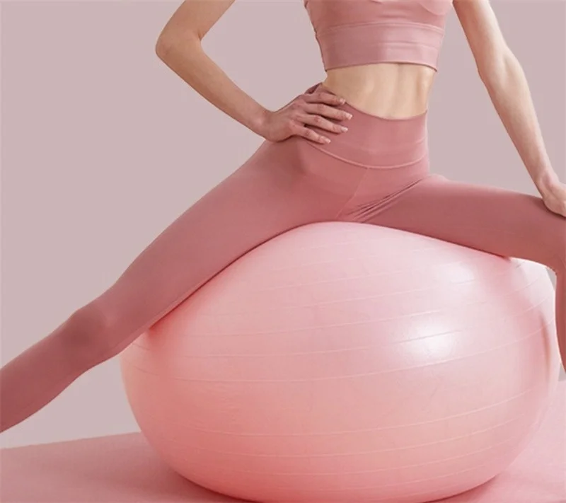 Yoga Ball Exercise Fitness Equipment for Home Gym Pilates Workout Balance Training Weight Loss 55cm yoga ball