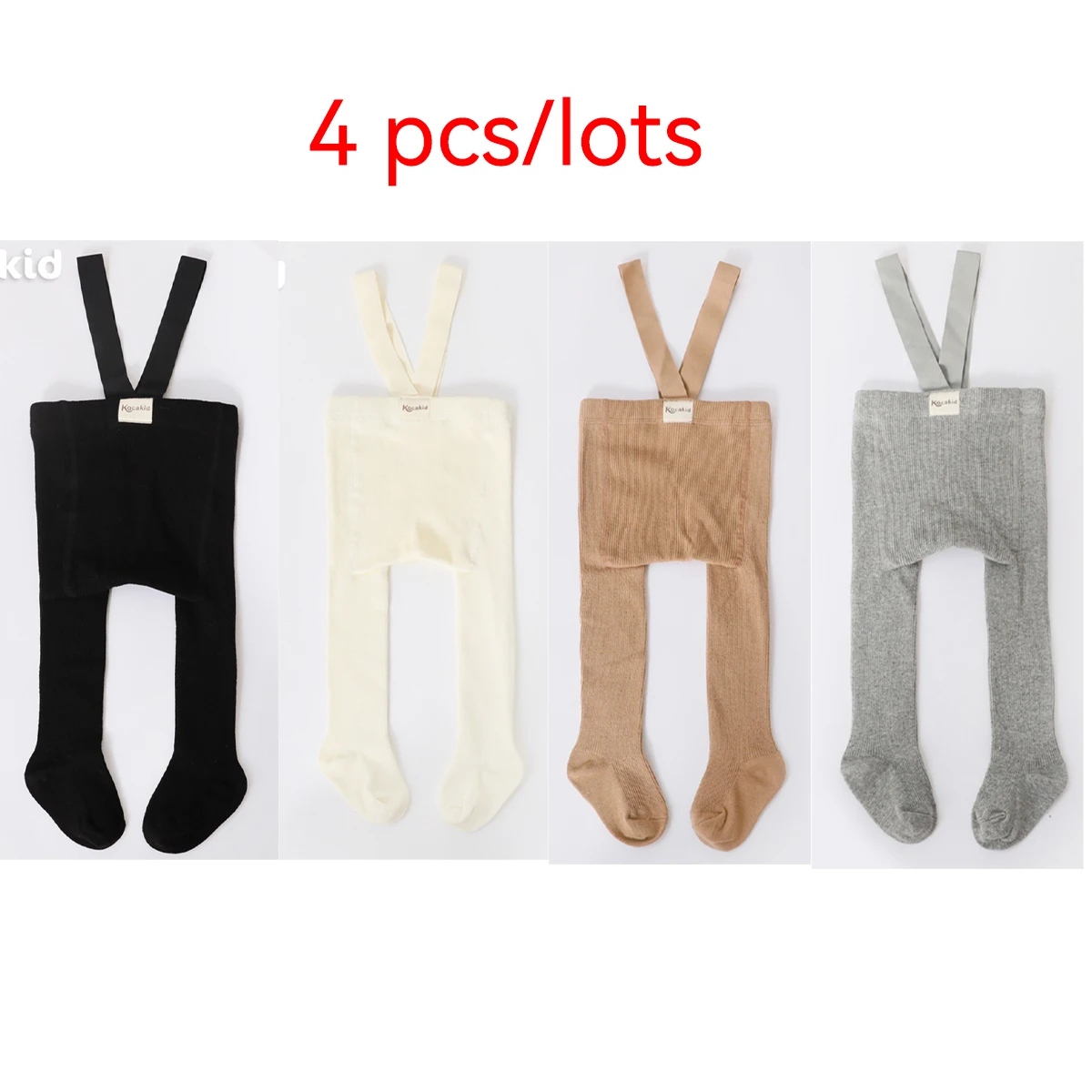 Festive Baby Knit Suspender Tights - Cozy High Waist Leggings