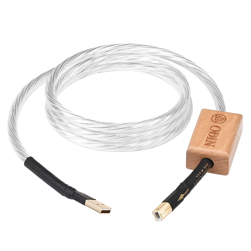 Odinova hifi USB OTG kabel stereo 7N OCC a čistý stříbro štít typ A-C typ A-B typ C-C typ C-B  kabel pro počítač telefon DAC