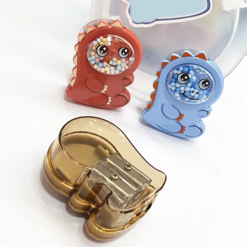 1pcs 연필 깎이 무작위 색상 크리 에이 티브 공룡 Kawaii 편지지 사무실 학교 용품 학생 편지지
