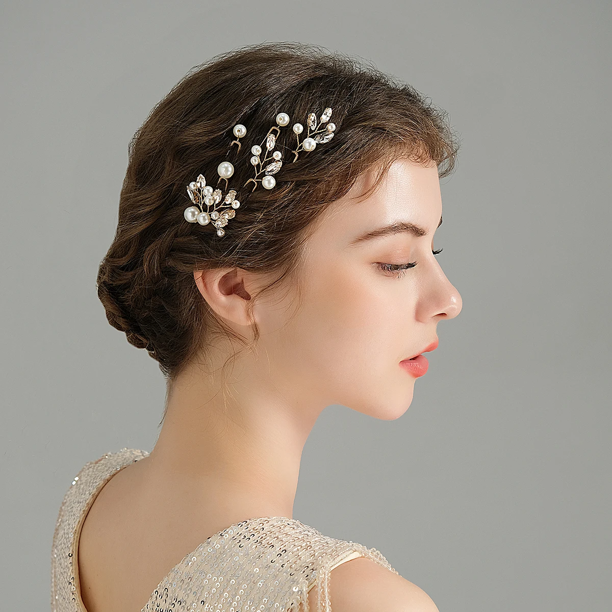 7-teiliges Set Perlen-Haarspangen für Damen, Perlen-Blumen-Haarspange, Kopfschmuck, Braut-Haaraccessoires, Party-Haarstäbchen, als Geschenk geeignet. – Detail 16
