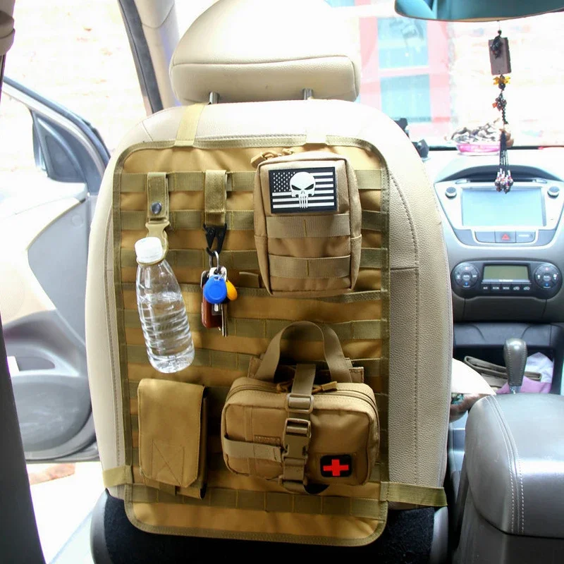 Car Back Seat Organizer Bags Molle Pouch Outdoor Equipment Self-driving Hunting Travel Auto Seat Cover Protective Cover Case 4