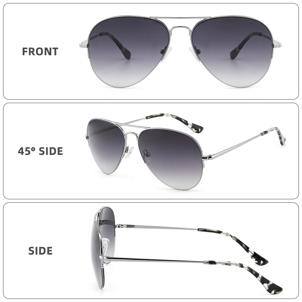 Polarized Aviator Sunglasses - Metal Frame UV Protection Unisex Fashion Luxury
