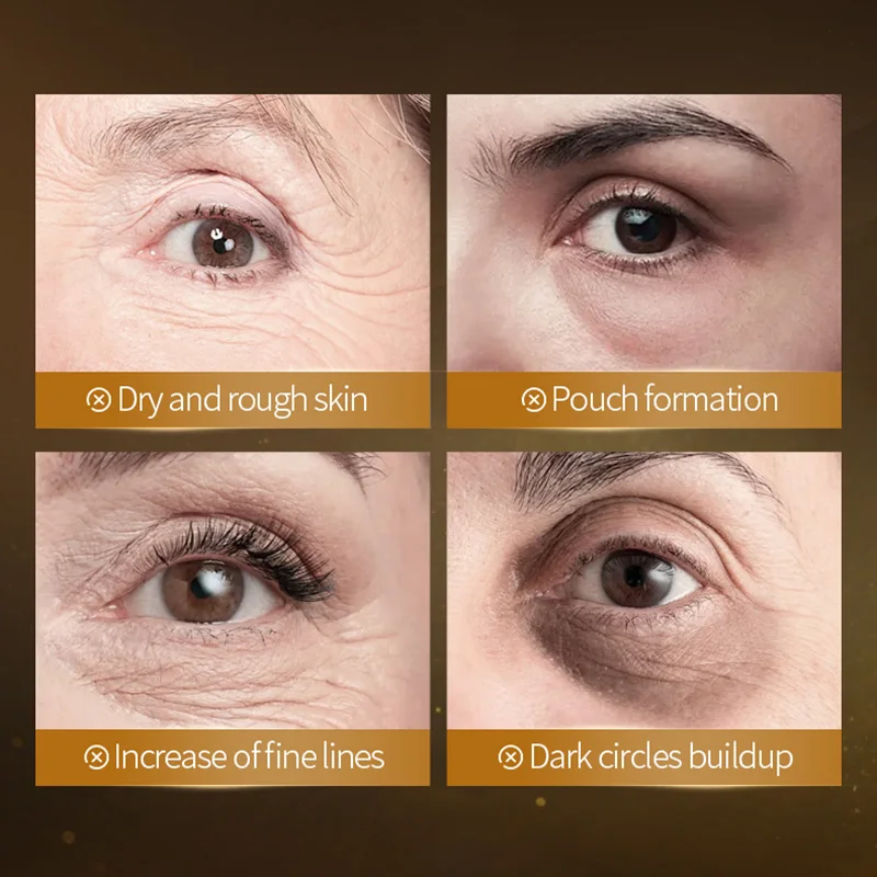 60pcs SADOER Vitamin C Crystal Collagen Eye Mask Anti Dark Circles Under Eyes Moisturizing Anti-Wrinkles Anti-Aging Eye Patches