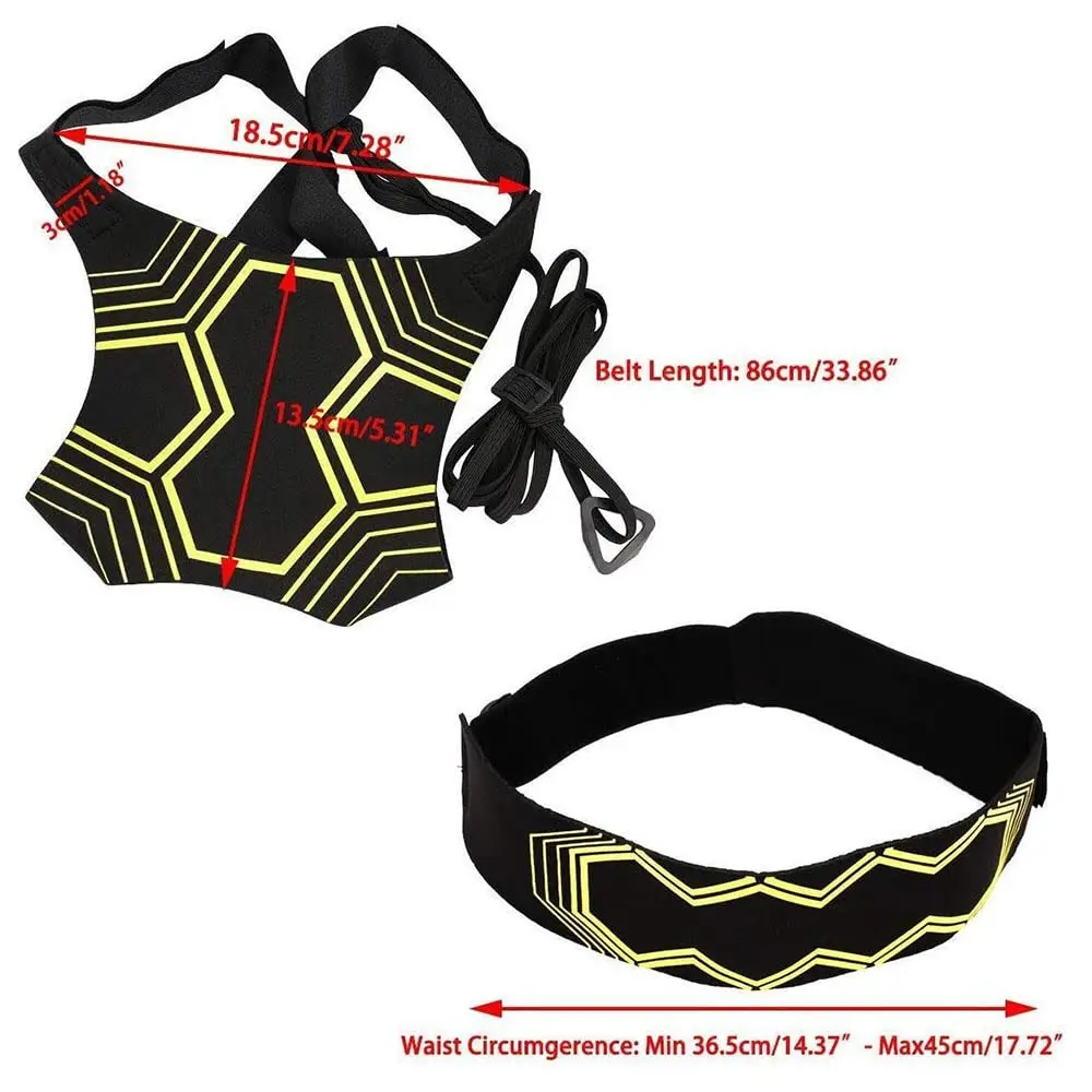 2/4/6pcs Football Kick Trainer Soccer Training Aids Throw Sole Practice Equipment for Kids with Adjustable Belt Elastic Rope