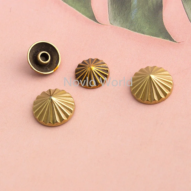 10-50-200pcs 2 colors 10mm 12mm Bracelet Rivets Cap Stud Leather Craft Wallet Bag Hat Shoe Jeans Chocker Trims Jewelry Studs