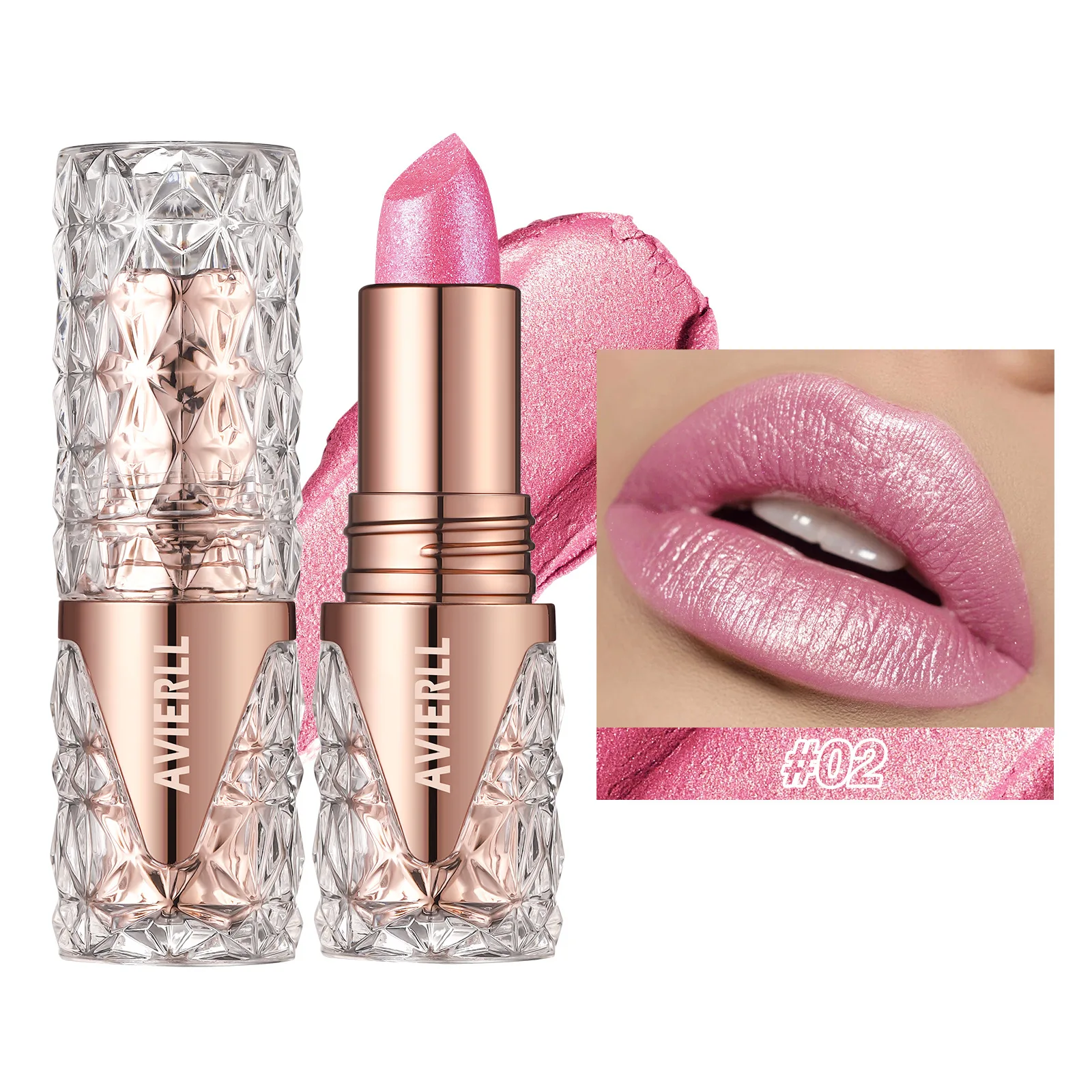 New shiny lipstick long-lasting waterproof pearl fine flash lipstick Velvet Matte Lip Long LastingTint Red Pink Sexy Lips Makeup 5