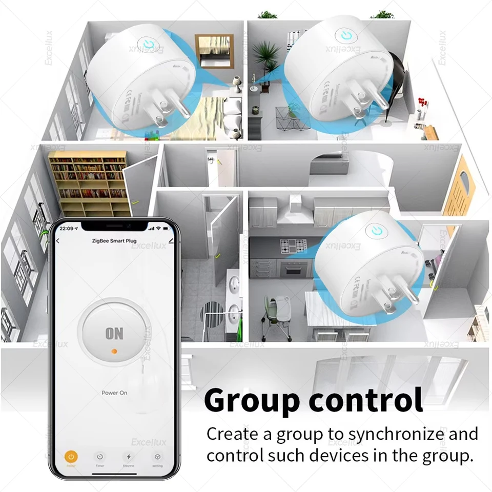 Zigbee 16A Smart Plug Canada US Mexico Socket With Power