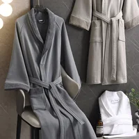 Men Winter Extra Long Warm Flannel Bathrobe Plus Size Coral Fleece Bath Robe Women Cozy Dressing Gown Lovers Home Soft Sleepwear 3