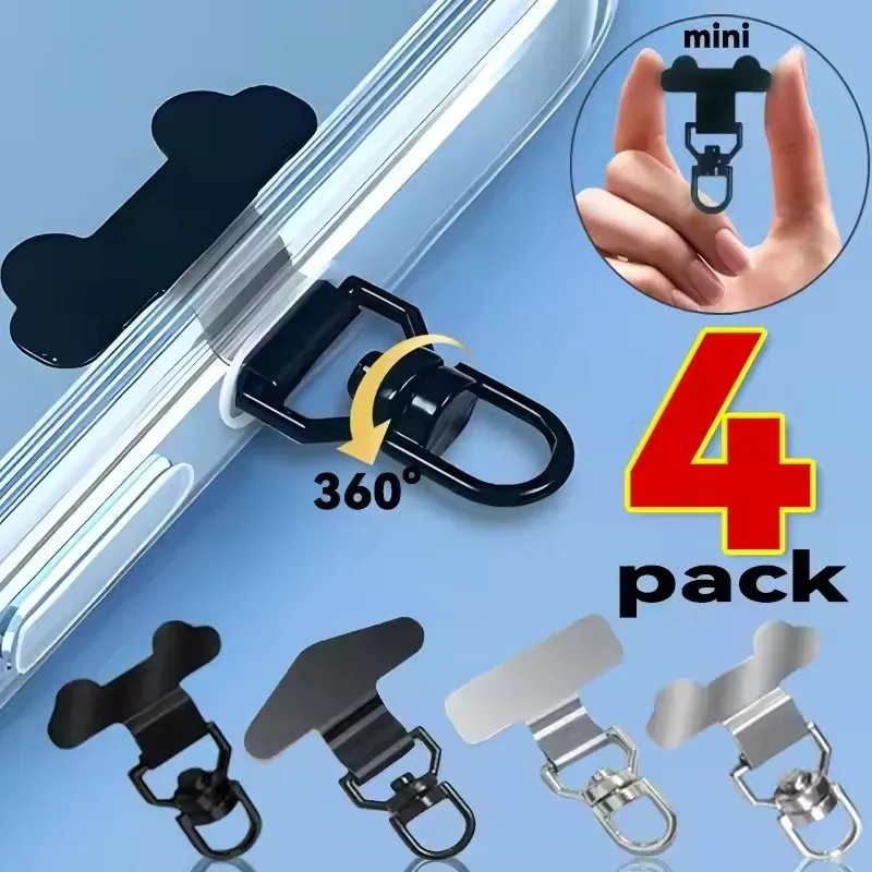 360° Rotatable Ultra-Thin Phone Lanyard Clip with Anti-Lost Strap