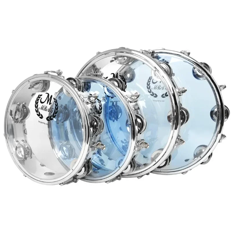 8/10 Inch Tambourine Adjustable Tone Hand Drum Double Row Drum for Christian Dance hand tambourine
