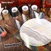 1Roll 2M Recycled Stickers Tape Shadow Chain Stain Material PET Stamping Fasteners Scrapbooking Handbook Adhesives 50mm*2m 4