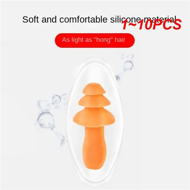 

1~10PCS Soft Silicone Corded Ears Protector Ear Plugs Individually Wrapped Reusable Noise Hearing Protection Earplugs Earmuff