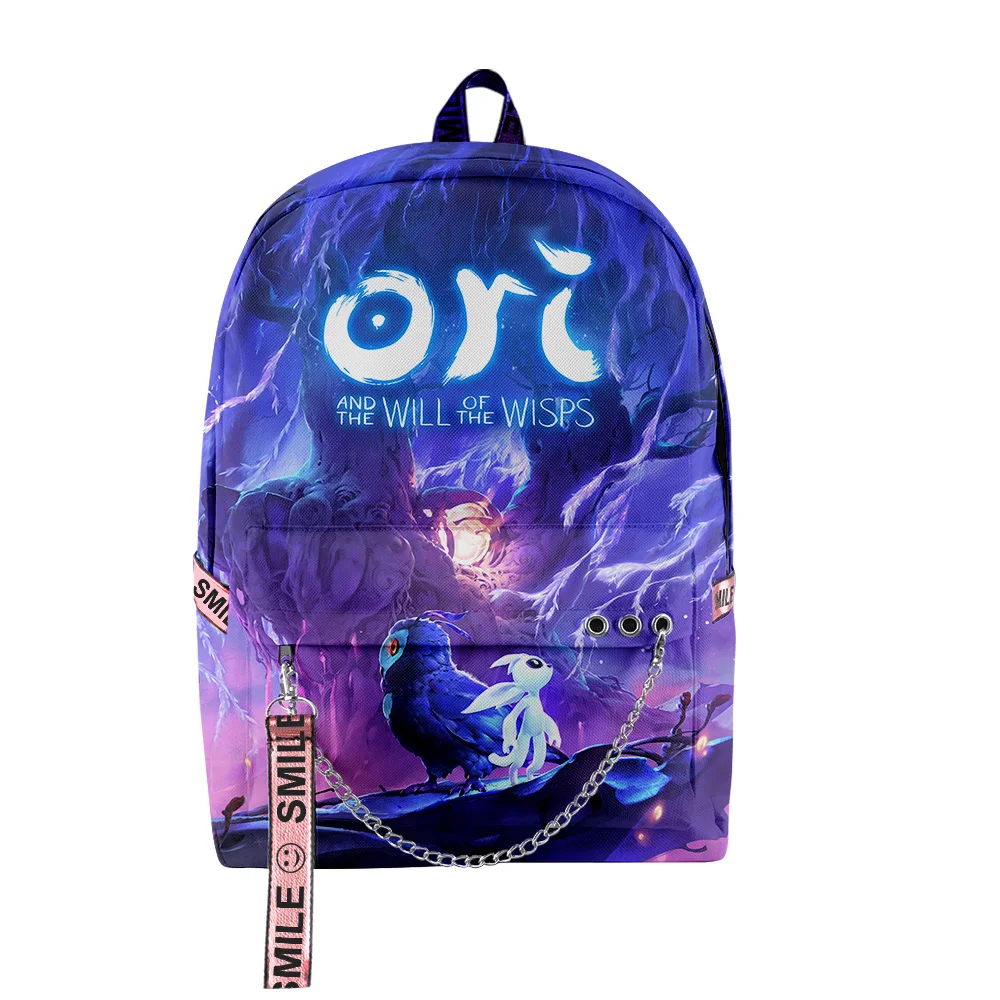 Ori majd Lá fog bel Lá wisps backpacks 2024 Új Manga Cipzár Hátiszák harajuku Táska egyedi utazási Zsák