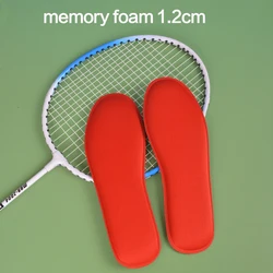 Enhanced Memory Foam Shoe Insoles - Breathable, Absorbent, Arch Support, Soft Comfort, Shock - Absorbing, Pain Relief Athletic Pads - 230mm EU 35 (Red)