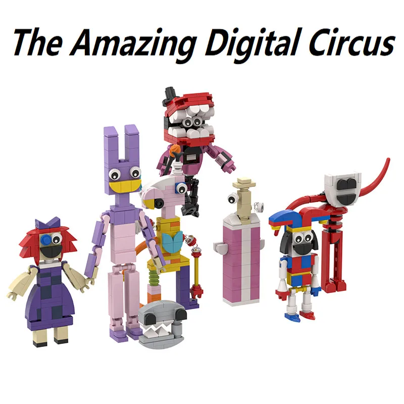 

The Amazing Digital Circus Building Blocks Set Anime Figure Caine Pomni Jax Image Doll Puzzle Assembly Toy Bricks Gift Wholesale