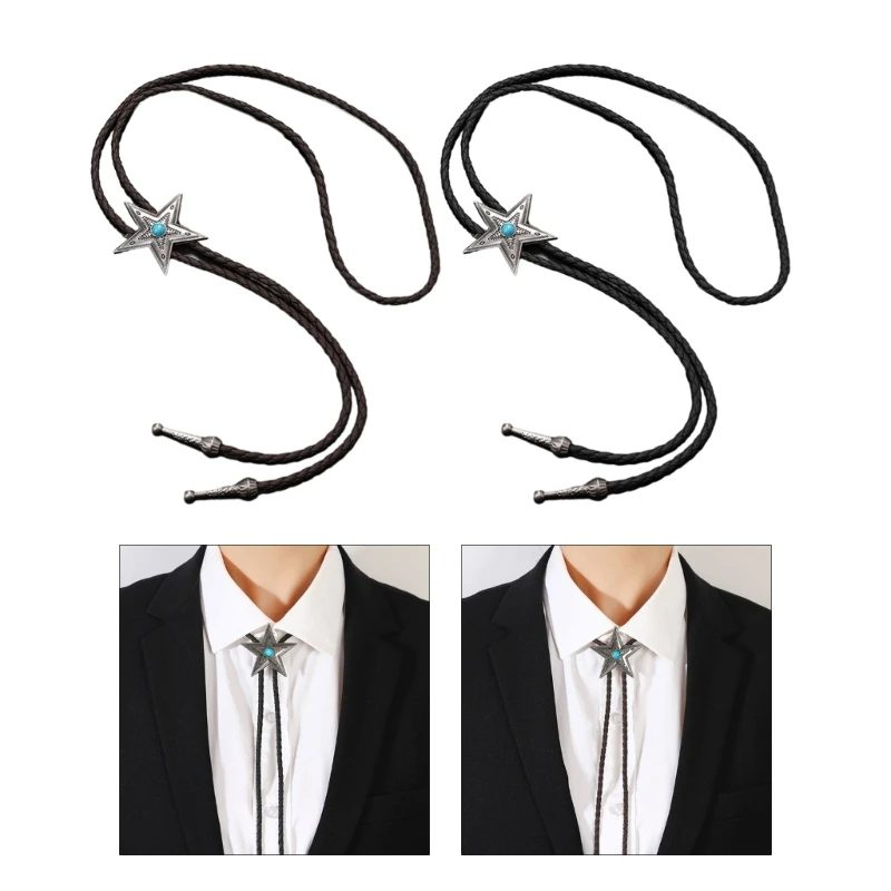 

Country Style Bolo Tie Cowboy Necktie Necklace Costume Accessory DropShip