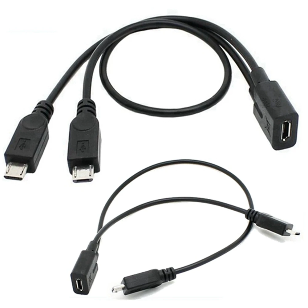 

Power supply for Android Micro USB 1/2 to 2 male Micro USB adapter and dash cam