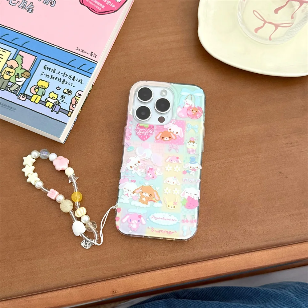 Kawaii جراب هاتف الحلوى الدب أرنب الغطاء الواقي آي...