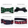 Dog Collar with Bow tie,Christmas Plaid Snowflake Dog Collar with Adjustable Buckle Suitable for Small Large Dogs Cats Pets 3