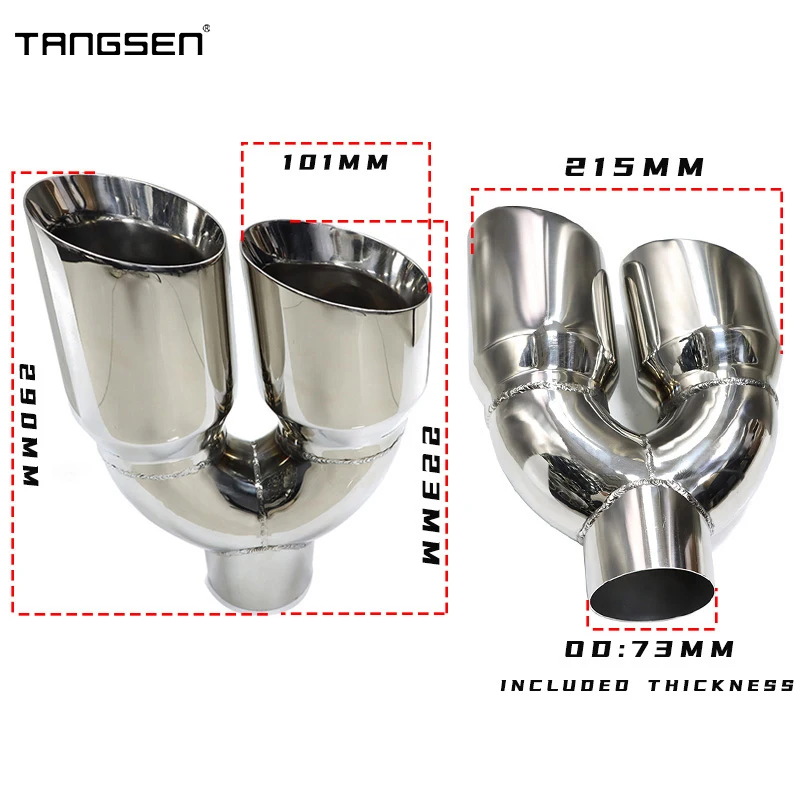 مخرج كت باك مزدوج ستانلس ستيل Y