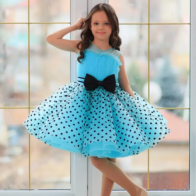 Baby Girl Birthday Party Dresses Toddler Summer Cute Sequins Bow Gowns –  marryshe
