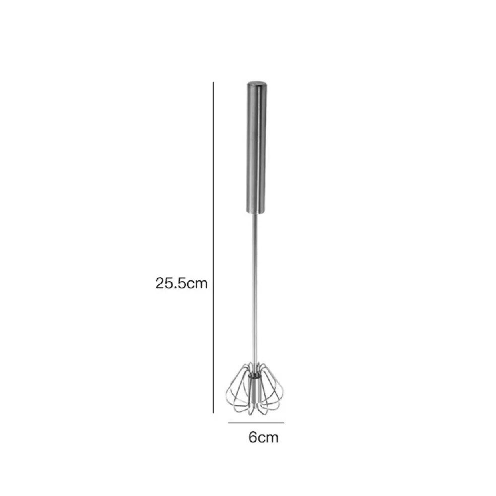 Rotary Whisk Stainless Steel Semi-automatic Whisk Press Rotary Whisk Household Cream Egg Baking Gadget