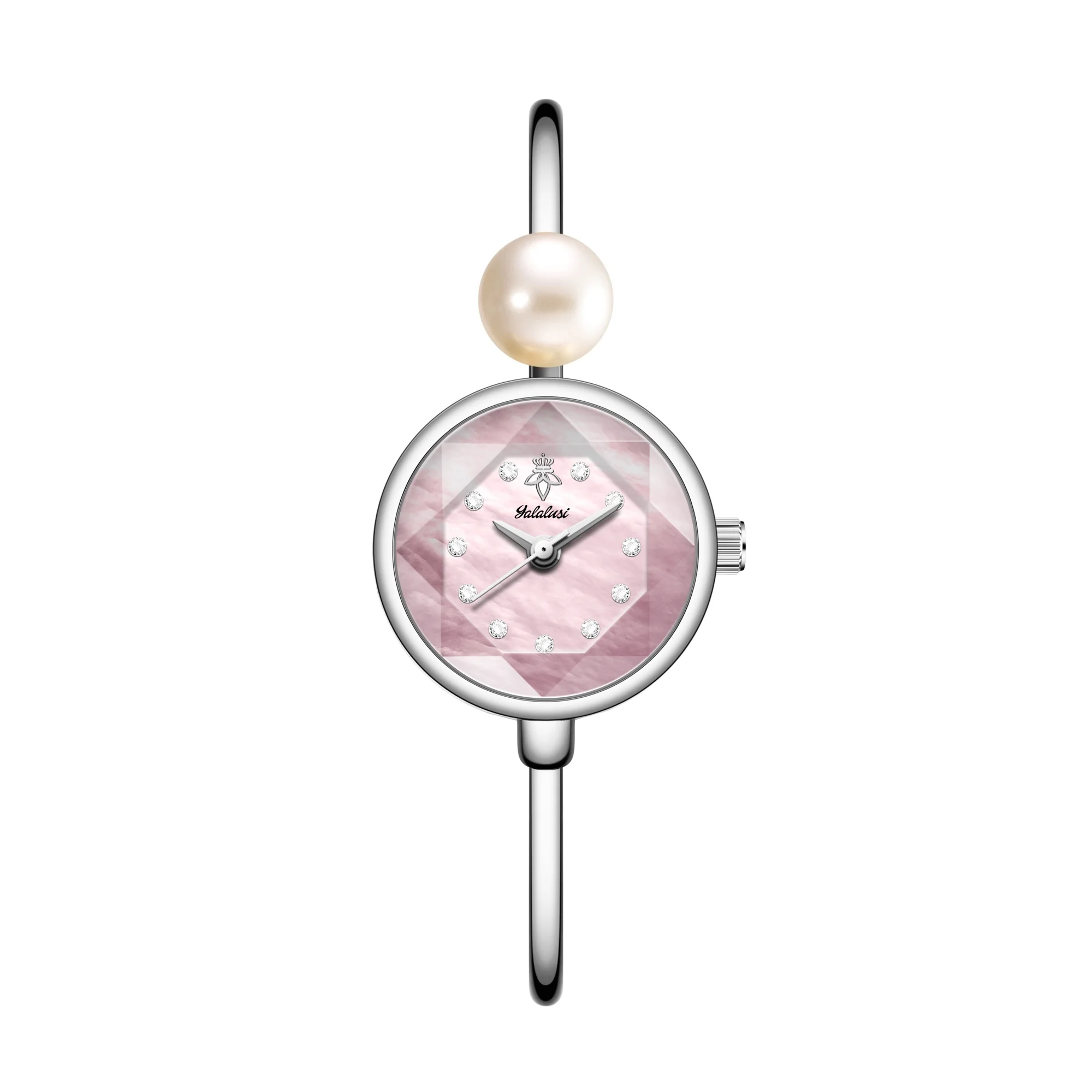 Reloj de cuarzo con pulsera romántica de marca para mujer, lujoso, dorado, a la moda, con decoración de perlas, elegante y casual, en caja de regalo._voghion.com