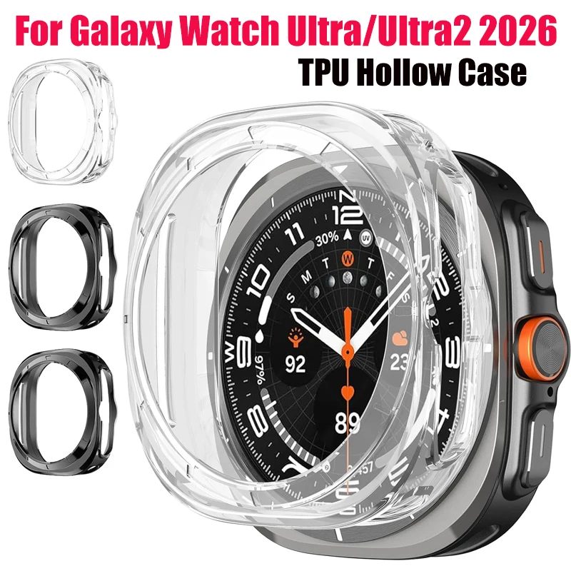 Premium TPU Hollow Case with Screen Protector for Galaxy Watch Ultra 47mm