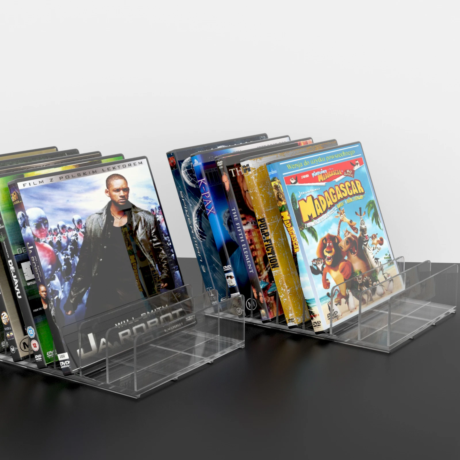 Transparent Acrylic CD/DVD Storage Rack Display Holder