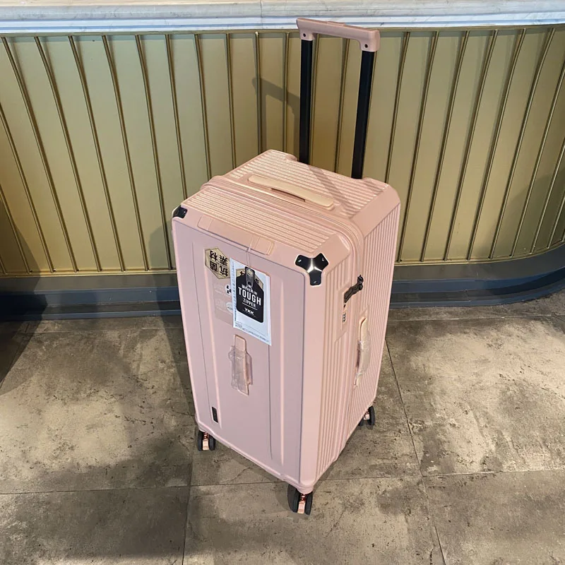FirstMeet Fashion Large travel luggage trolley suitcase mute brake men's and women's luxury suitcase 22/26/28/30/32/36 inch travel bag,pull bar suitcase