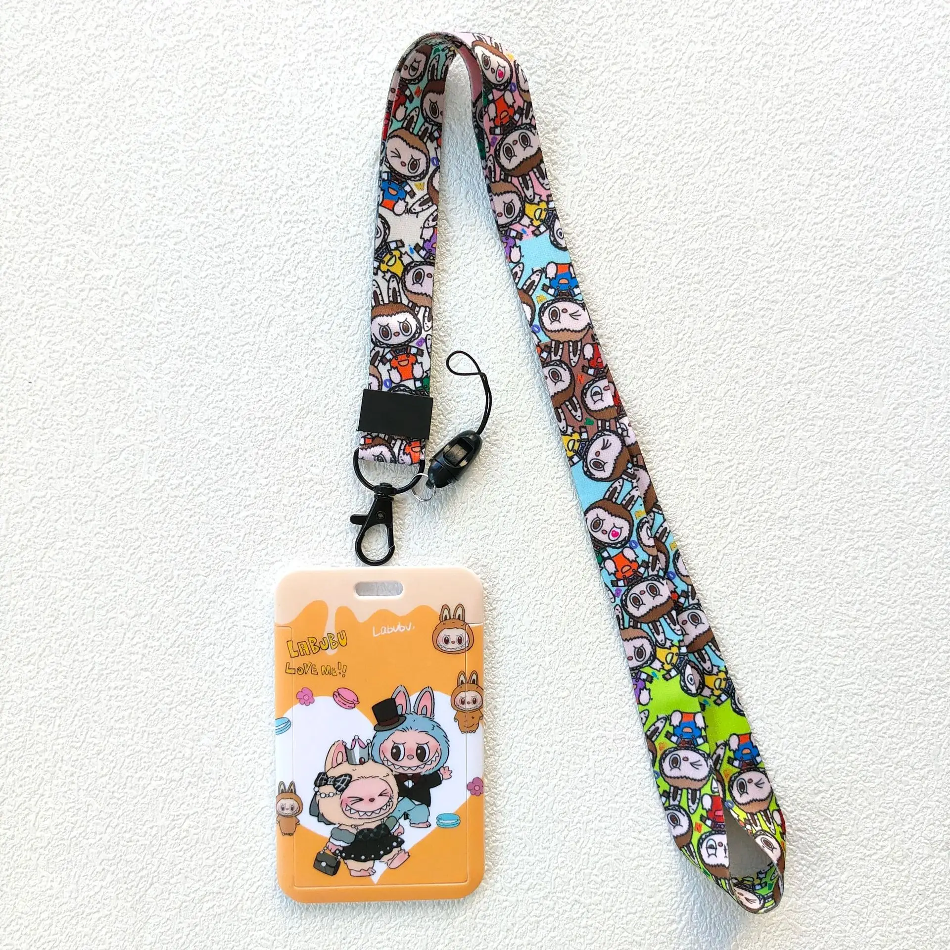 Kawaii Labubu Cartoon Card Holder – Cute Anime Credit Card Case with Lanyard & Keychain for Kids, Students & Adults 3