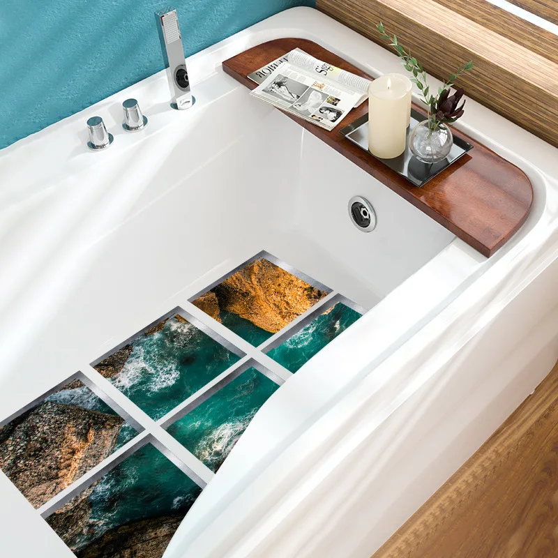 6pcs-3D-Antiskid-Bathtub-Appliques-Bath-Sticker-Bathroom-Decal-PVC ...