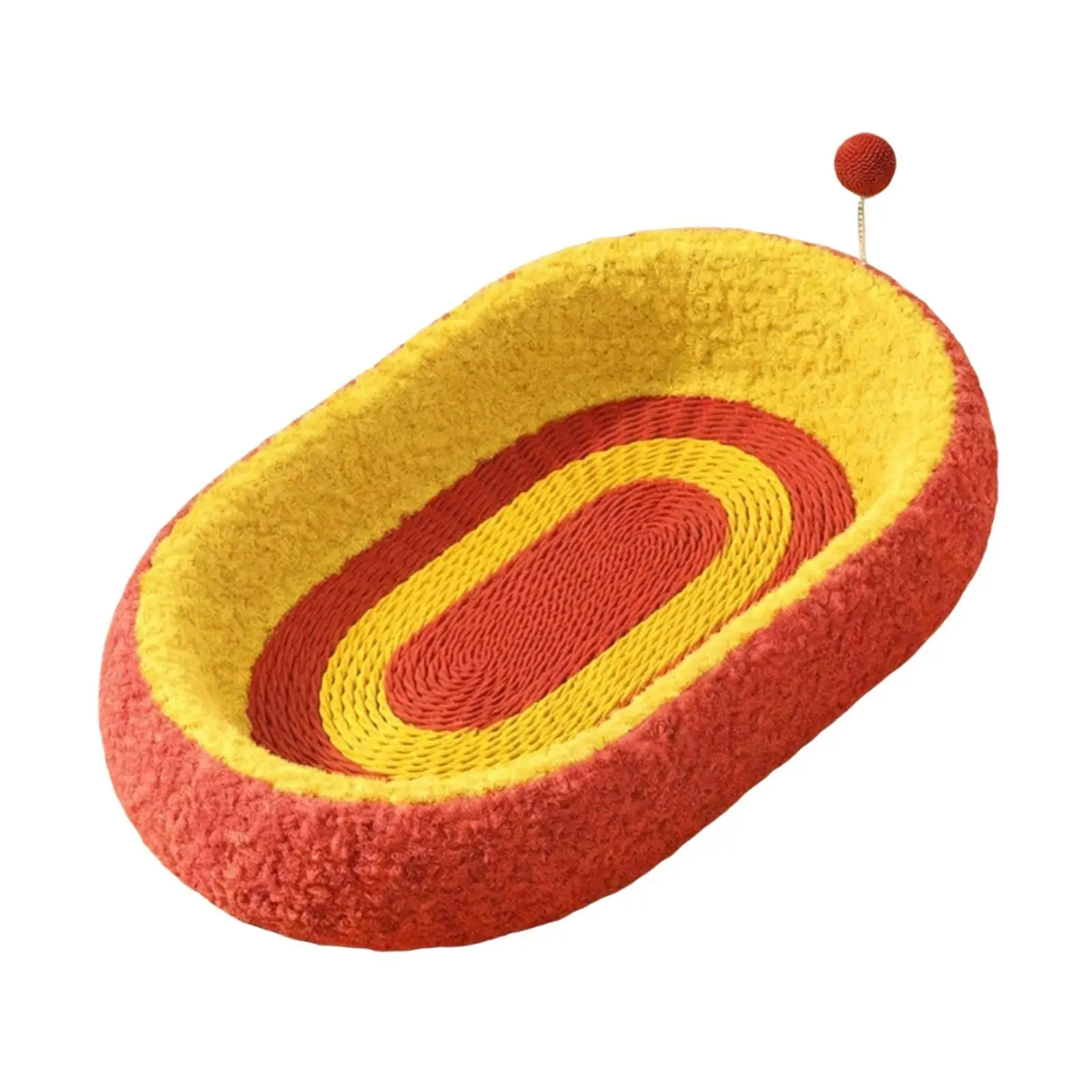 Cat Scratcher Board Easy Clean Spacious Multi Functional Lounge Scratch Pad with Ball for Exercise Entertaining Playing Training Cat Scratcher Board Easy Clean Spacious Multi Functional Lounge Scratch Pad with Ball for Exercise Entertaining Playing Training