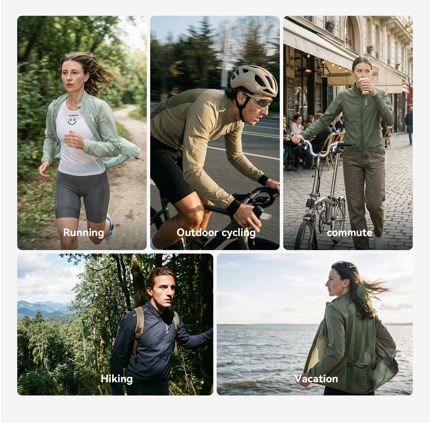 ROCKBROS Sommer-Fahrradjacke leicht tragbar atmungsaktiv Windjacke UV-Schutz Outdoor-Sport Fahrradbekleidung – Detail 7