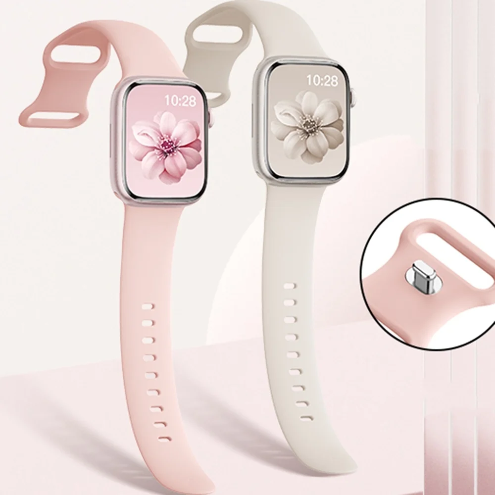 Silikonarmband für Apple Watch Correa Armband 44 mm 45 mm 41 mm 40 mm 49 mm 42 mm 38 mm 45 44 mm für iWatch Band Serie 11 10 9 8 7 6
