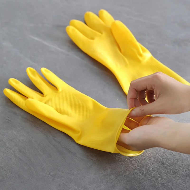 3 Pair, Premium Household Cleaning Gloves, Waterproof Kitchen Dishwashing Gloves, Non-slip Housework Durable Laundry