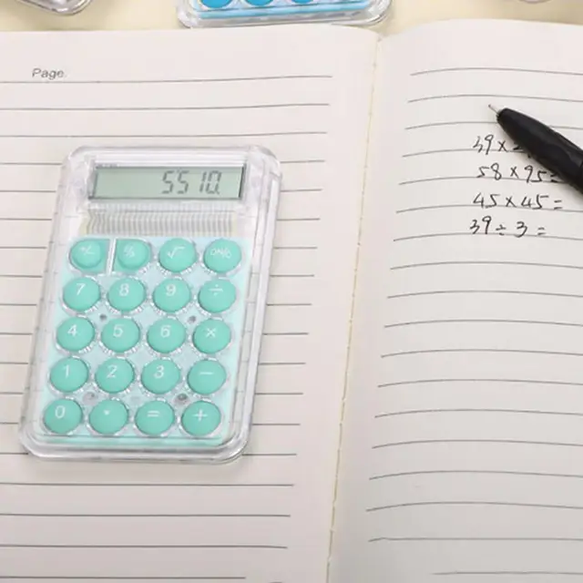 학생용 휴대용 투명 전자 계산기