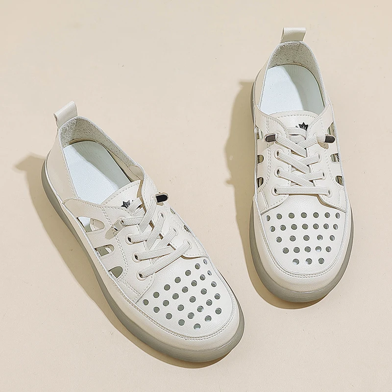 New Women's shoes women Genuine leather Slip on casual shoes Women's Leisure shoes