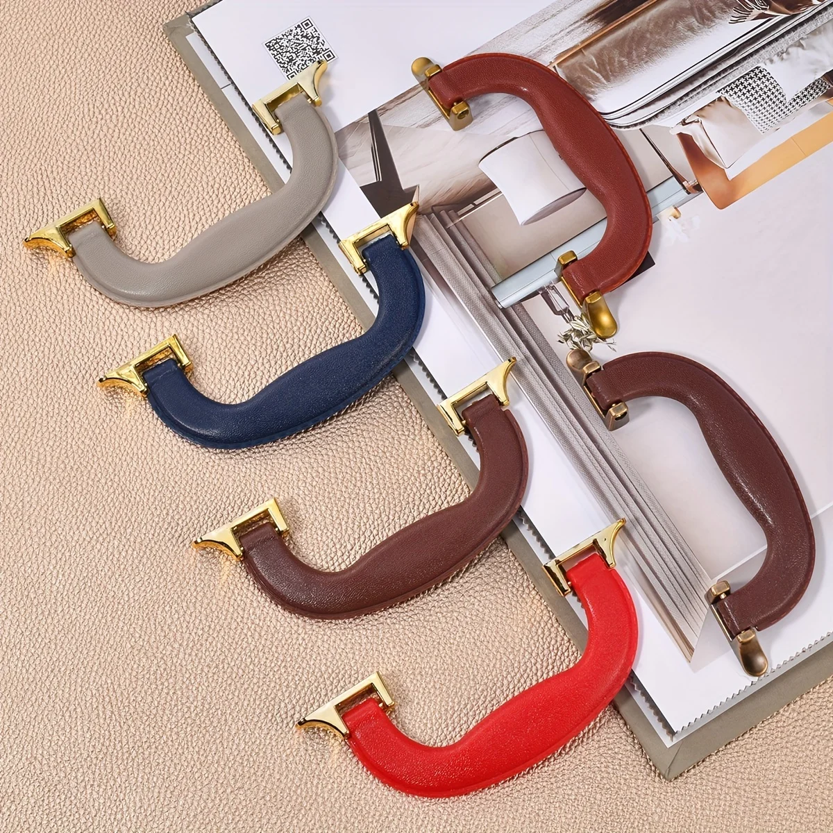 

Hardware New Chinese Style Home Decoration Antique Leather Case Accessories Imitation Leather Plastic Antique Handle Acc