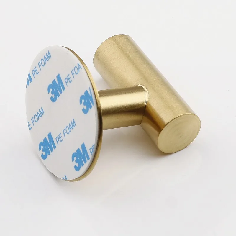 Description Picture 5 of itemGolden Brushed Coat Hangers, Wall Mounted Hook for Home, Self Adhesive Bathroom Rack