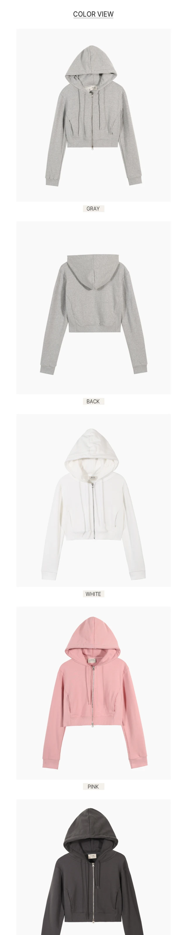 Korean Fashion Streetwear 2-piece Pants Set Women Tracksuit Autumn New Hooded Zip-up Crop Top Long Pants Casual Solid Outfits